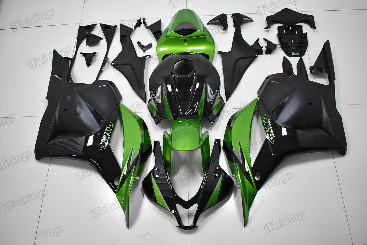 OEM replacement fairing sets for Honda CBR600RR 2009 2010 2011 2012 green  and black.