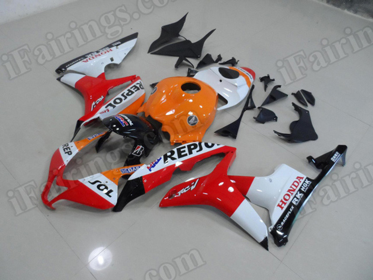 Matte Black Repsol Racing 2007 To 2008 Cbr600rr Abs Fairings Llc