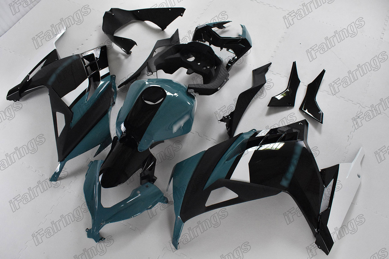 Kawasaki EX300 Ninja 300 Teal and Black Fairings - iFairings