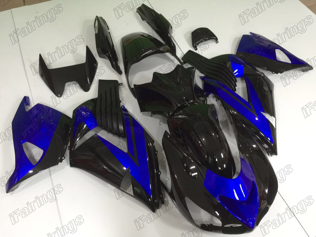 Kawasaki Ninja ZX-14 ZZR1400 Black Fairings - iFairings