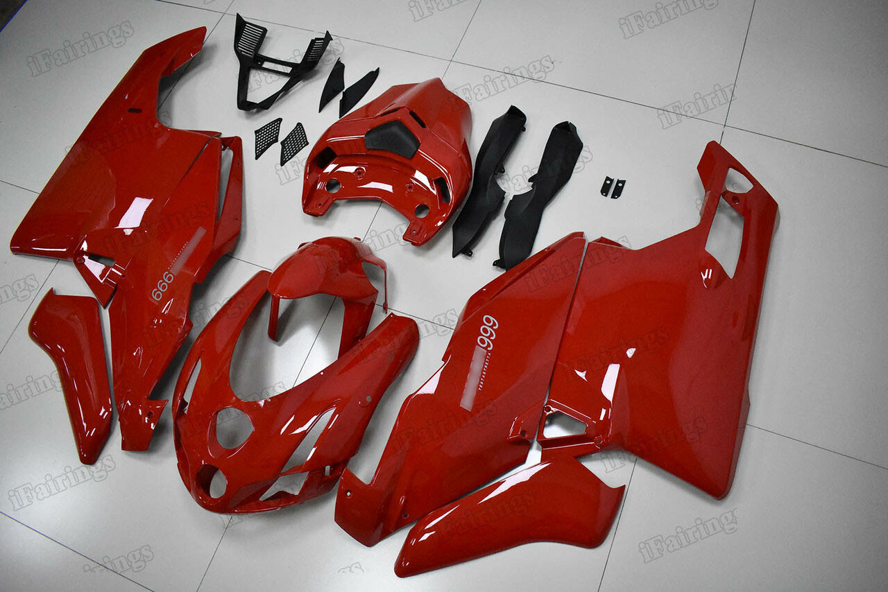 Fit for 2003 2004 Ducati 749/999 Deep Green Red White ABS Injection Fairing Kit