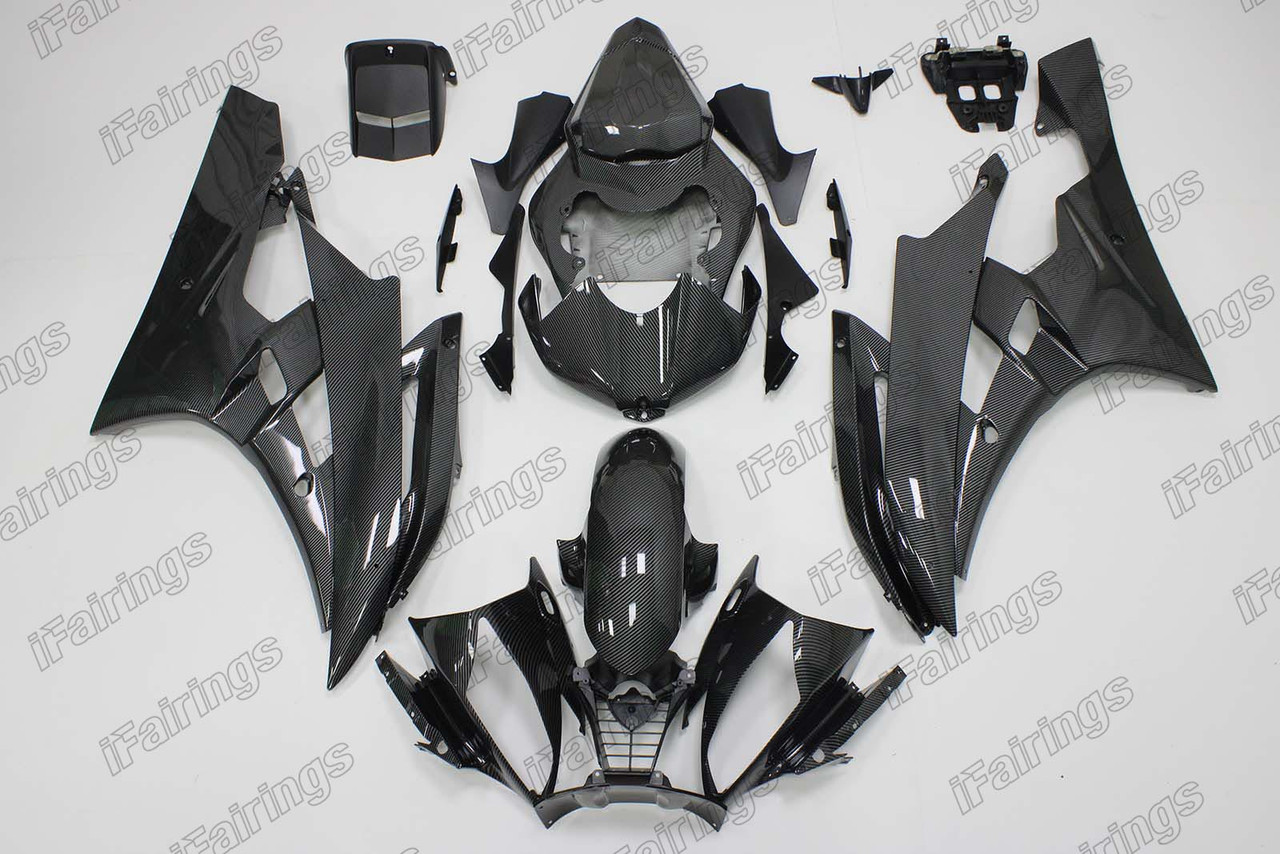 Carbon fiber look fairing kit for 2006 2007 YAMAHA YZF-R6 - iFairings