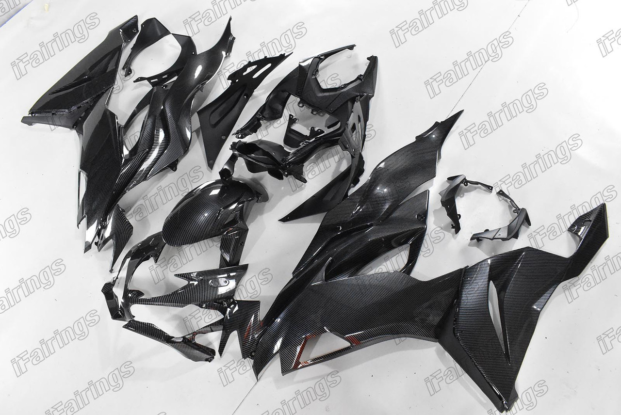 Carbon fiber look fairing kit for Kawasaki ZX-6R 2019 2020 2021.