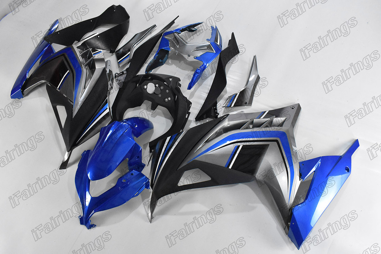 Kawasaki EX300 Ninja 300 Metallic Gray Fairings - iFairings