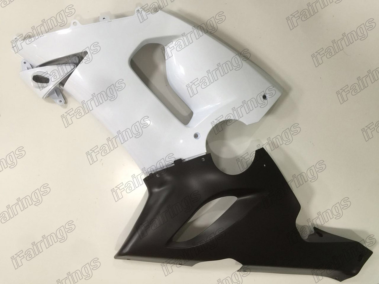 2005 2006 Kawasaki Ninja ZX-6R white and black fairing kit - iFairings
