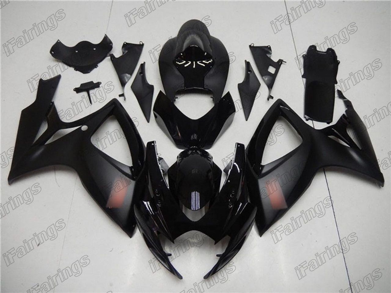 Aftermarket fairing for 2006 2007 Suzuki GSXR 600/750 black color.