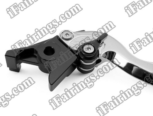 Silver CNC blade brake & clutch levers for Kawasaki ZX10R 2004 2005 (F-14/K-828). Our levers are designed as a direct replacement of the stock levers but more benefit over the stock ones.