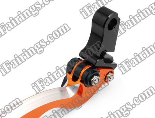 Orange CNC blade brake & clutch levers for Kawasaki ZX10R 2004 2005 (F-14/K-828). Our levers are designed as a direct replacement of the stock levers but more benefit over the stock ones
