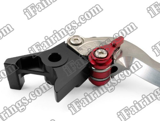 Grey CNC blade brake & clutch levers for Kawasaki ZX10R 2006 to 2012 (F-88/K-828). Our levers are designed as a direct replacement of the stock levers but more benefit over the stock ones