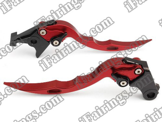 Red CNC blade brake & clutch levers for Kawasaki ZX14R ZZR1400 2006 to 2012 (F-88/H-88). Our levers are designed as a direct replacement of the stock levers but more benefit over the stock ones