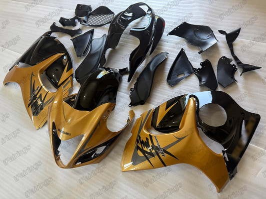 2008 to 2020 Suzuki Hayabusa GSX1300R generation two gold_black fairing kits