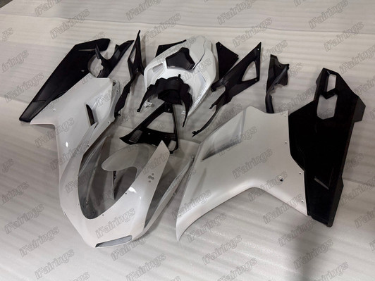 Ducati 848 EVO 1098 1198 arctic white fairing kit
