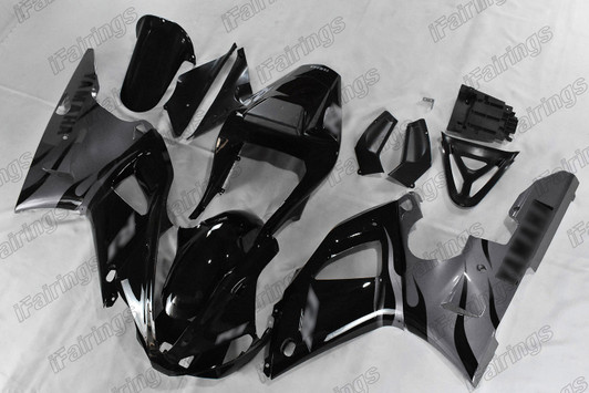 2000 2001 Yamaha YZF-R1 black and gray fairings 2000 2001 Yamaha YZF-R1 black and gray fairings