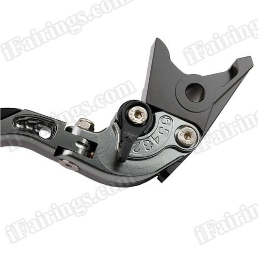 iFairings Levers are manufactured from quality CNC T-6 billet aluminum and offer effortless adjustments with 6-position adjusters that slide over ball bearings and snap securely into place. They are anodized with beautiful glossy and vibrant finish, which increases resistance to corrosion and wear. 