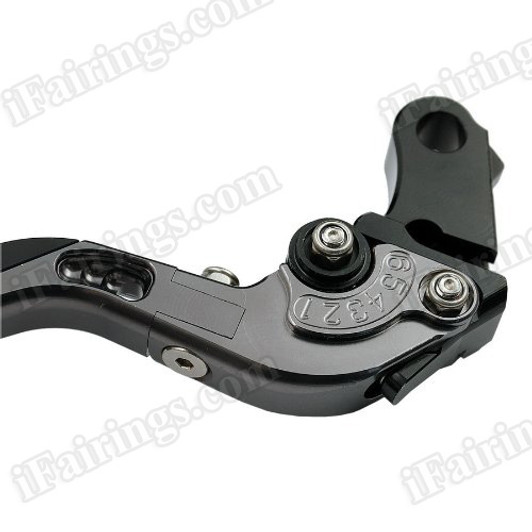 iFairings Levers are manufactured from quality CNC T-6 billet aluminum and offer effortless adjustments with 6-position adjusters that slide over ball bearings and snap securely into place. They are anodized with beautiful glossy and vibrant finish, which increases resistance to corrosion and wear. 