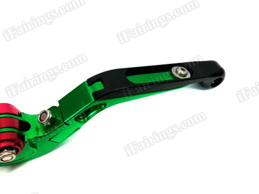 iFairings Levers are manufactured from quality CNC T-6 billet aluminum and offer effortless adjustments with 6-position adjusters that slide over ball bearings and snap securely into place. They are anodized with beautiful glossy and vibrant finish, which increases resistance to corrosion and wear. 