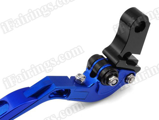 iFairings Levers are manufactured from quality CNC T-6 billet aluminum and offer effortless adjustments with 6-position adjusters that slide over ball bearings and snap securely into place. They are anodized with beautiful glossy and vibrant finish, which increases resistance to corrosion and wear. 