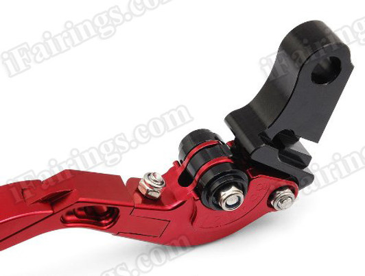 iFairings Levers are manufactured from quality CNC T-6 billet aluminum and offer effortless adjustments with 6-position adjusters that slide over ball bearings and snap securely into place. They are anodized with beautiful glossy and vibrant finish, which increases resistance to corrosion and wear. 