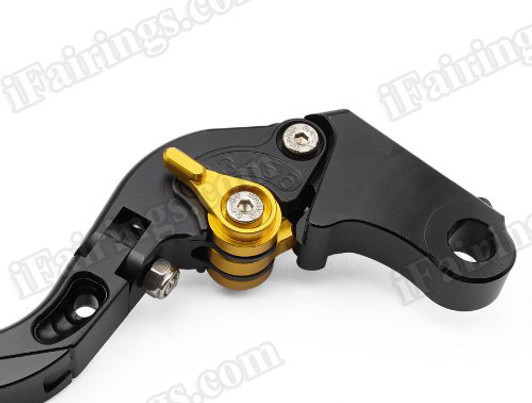 iFairings Levers are manufactured from quality CNC T-6 billet aluminum and offer effortless adjustments with 6-position adjusters that slide over ball bearings and snap securely into place. They are anodized with beautiful glossy and vibrant finish, which increases resistance to corrosion and wear. 
