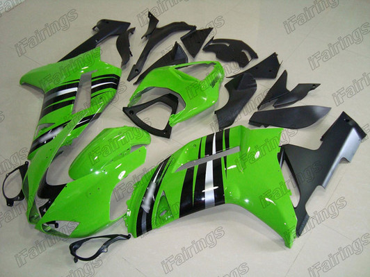 、 2007 2008 Kawasaki Ninja ZX-6R green fairing kit - iFairings
