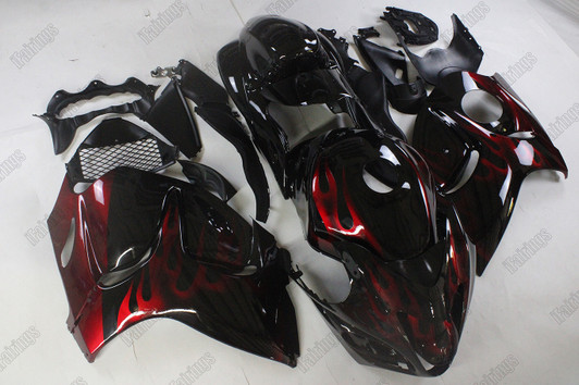 2008 to 2020 Suzuki Hayabusa GSX1300R red flame body kit