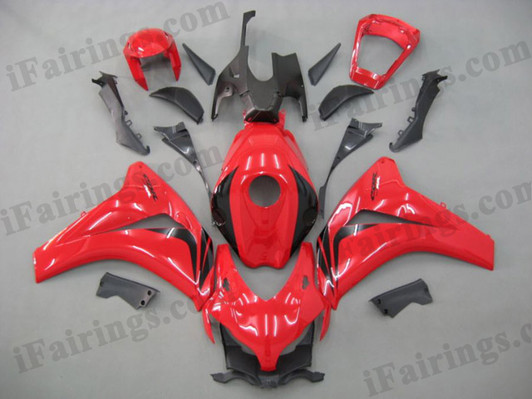 Honda CBR1000RR 2008 2009 2010 2011 red fairing kits, this Honda CBR1000RR 2008 2009 2010 2011 plastics was applied in redgraphics, this 2008 2009 2010 2011 CBR1000RR fairing set comes with the both color and decals shown as the photo.If you want to do custom fairings for CBR1000RR 2008 2009 2010 2011,our talented airbrusher will custom it for you