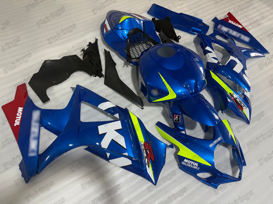 2007 2008 Suzuki GSX-R1000 K7 K8 Suzuki Racing Team body kit in blue