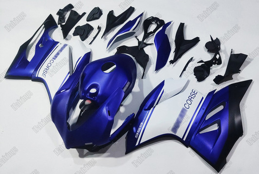 Ducati 959 1299 Panigale matte blue_matte white fairing kit