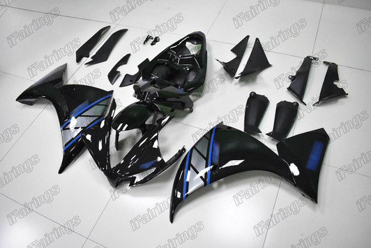 2012 2013 2014 Yamaha YZF R1 50th gloss pearl black fairing and bodywork 2012 2013 2014 Yamaha YZF R1 50th gloss pearl black fairing and bodywork