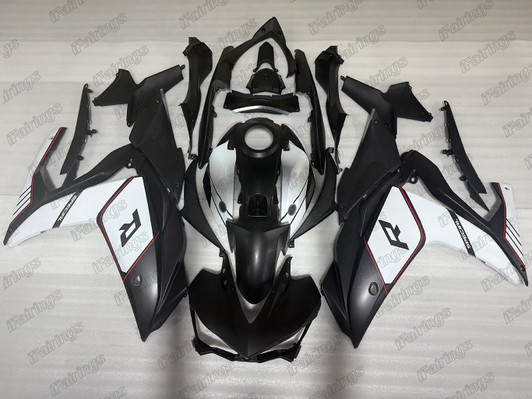 2015 2016 2017 2018 Yamaha YZF-R3 YZF-R25 black and white bodywork