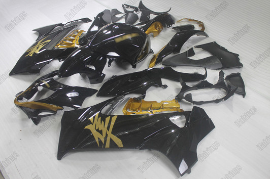 2021 2022 2023 2024 Suzuki Hayabusa GSX1300R  black/gold fairing kit