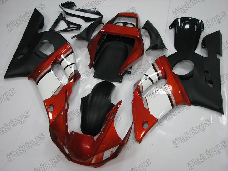 1999 2000 2001 2002 Yamaha YZF-R6 orange white and black fairing