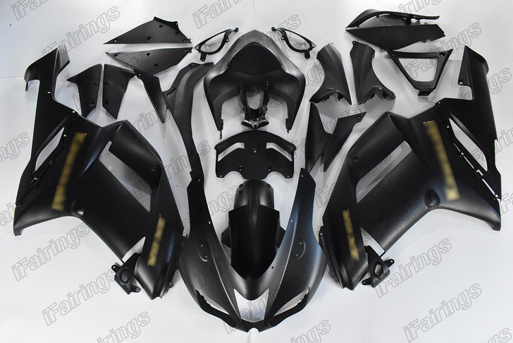 2007 2008 Kawasaki Ninja ZX-6R ZX-6RR 636 matte black bodywork