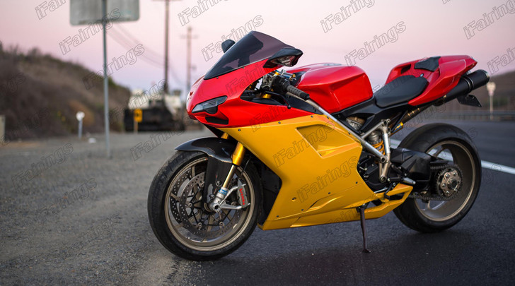 Ducati 848 1098 1198 red and gold fairing