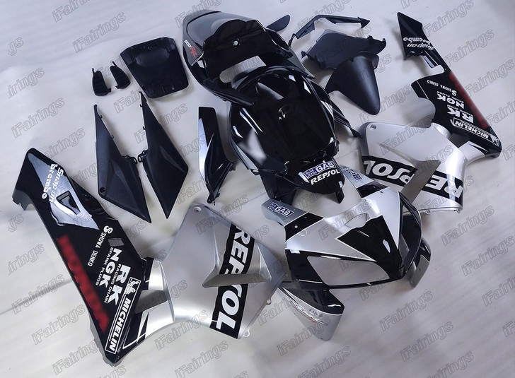 2005 2006 Honda CBR600RR Repsol body kit silver/black