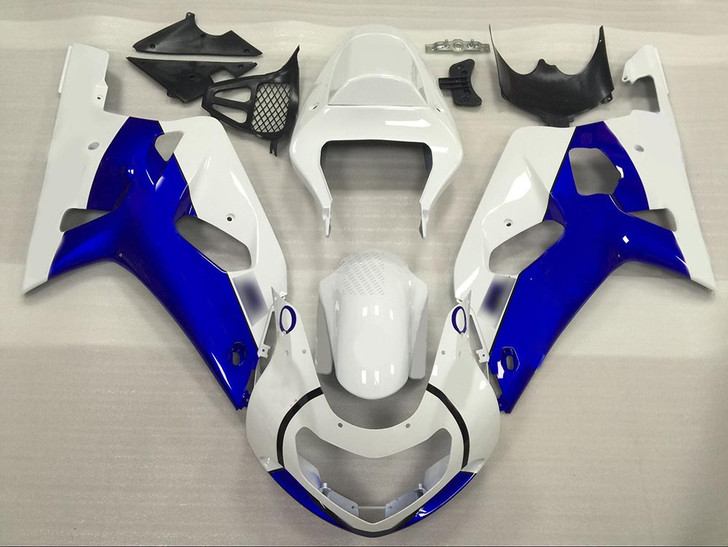 2001 2002 2003 Suzuki GSXR 600/750 white and blue fairing