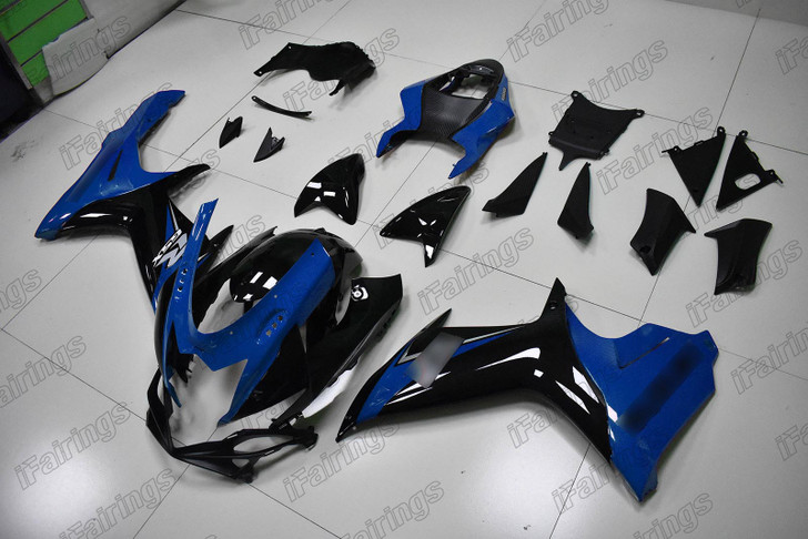 Suzuki GSXR600 GSXR750 blue and black fairing.