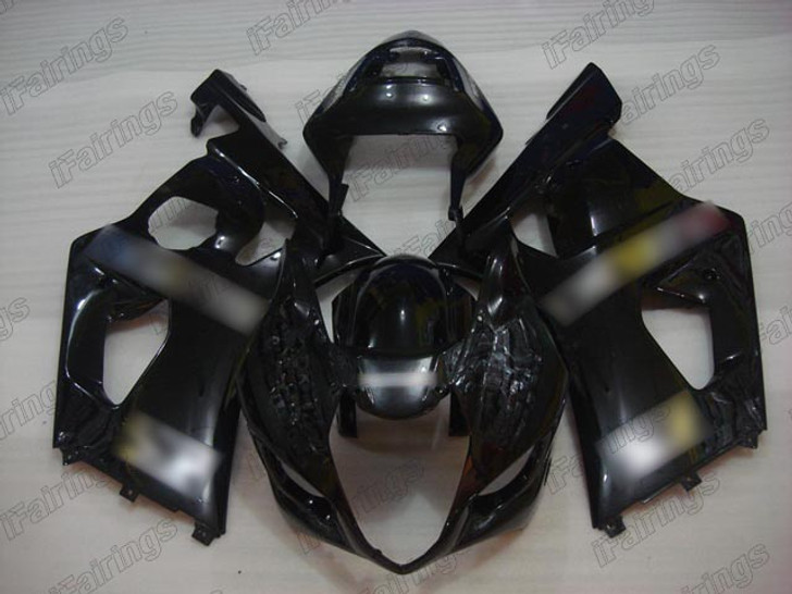 2003 2004 Suzuki GSXR1000 K3 K4 fairing gloss black color chrome decals