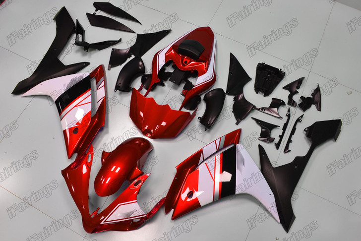 2007 2008 Yamaha YZF R1 red white and black fairing