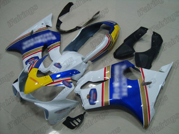 Aftermarket fairing for 2004 2005 2006 2007 Honda CBR600F4i Rothmans livery.