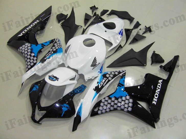 Honda CBR600RR 2007 2008 honda limited edition fairing kits, this Honda CBR600RR 2007 2008 plastics was applied in honda limited editiongraphics, this 2007 2008 CBR600RR fairing set comes with the both color and decals shown as the photo.If you want to do custom fairings for CBR600RR 2007 2008,our talented airbrusher will custom it for you.