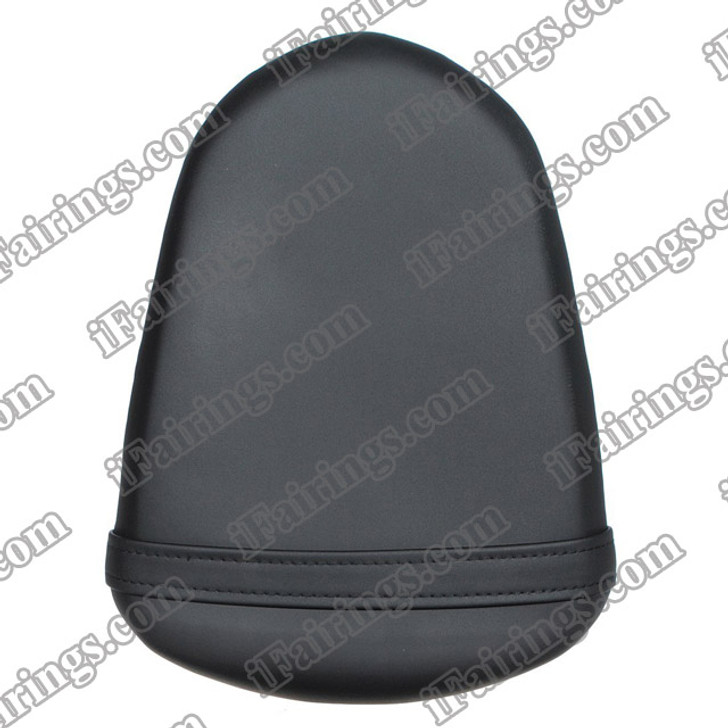 Black rear pillion passenger seat for 2005 2006 Suzuki GSXR 1000. it is made of synthetic Leather, high-density foam, high quality ABS plastic and comes with all the mounting brackets.