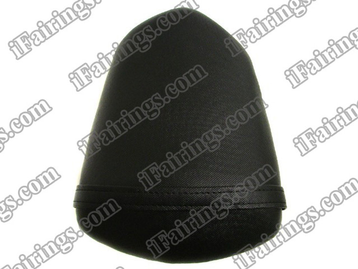 Black rear pillion passenger seat for 2008 2009 2010 2011 2012 Kawasaki Ninja 250R EX250. it is made of synthetic Leather, high-density foam, high quality ABS plastic and comes with all the mounting brackets.