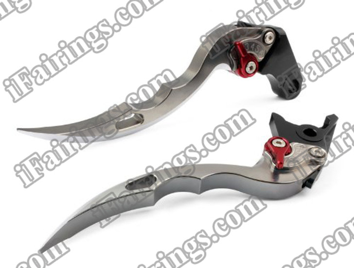 Grey CNC blade brake & clutch levers for Honda CBR600RR 2009 2010 2011 2012 (F-33/Y-688H).