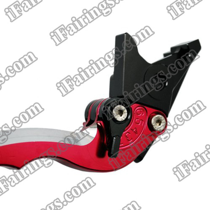 Red CNC blade brake & clutch levers for Honda Fireblade CBR1000RR 2004 2005 (F-33/H-33). Our levers are designed as a direct replacement of the stock levers but more benefit over the stock ones