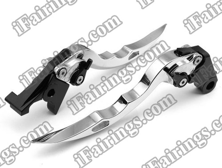 Silver CNC blade brake & clutch levers for Honda CBR600 F3, F4, F4i 1995 to 2007 (F-18/H-626). Our levers are designed as a direct replacement of the stock levers but more benefit over the stock ones.