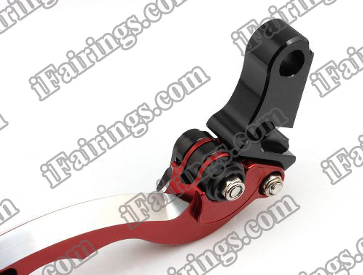 Red CNC blade brake & clutch levers for Suzuki GSXR 600/750 2006 2007 2008 2009 2010 (F-35/S-35). Our levers are designed as a direct replacement of the stock levers but more benefit over the stock ones