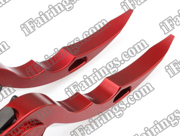 Red CNC blade brake & clutch levers for Suzuki GSXR 600/750 2006 2007 2008 2009 2010 (F-35/S-35). Our levers are designed as a direct replacement of the stock levers but more benefit over the stock ones