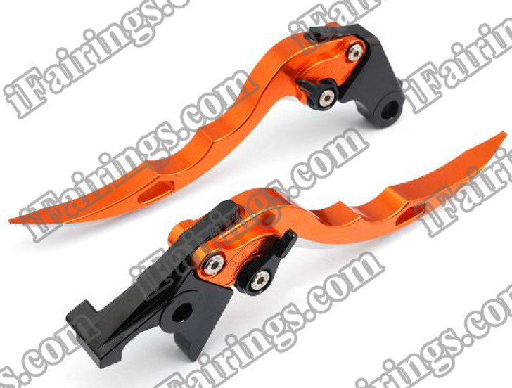 Orange CNC blade brake & clutch levers for Suzuki GSXR1000 2007 2008 (F-35/S-14). Our levers are designed as a direct replacement of the stock levers but more benefit over the stock ones