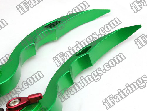 Green CNC blade brake & clutch levers for Kawasaki Ninja ZX6R 636  2000 to 2004(F-14/K-828). Our levers are designed as a direct replacement of the stock levers but more benefit over the stock ones